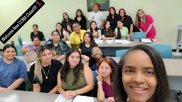 Elite Medical Professionals class gathered in the classroom